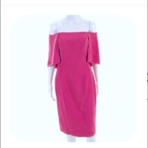 Black Halo Eloise Cape Sheath Dress Bubblegum Pink size 4 Barbie